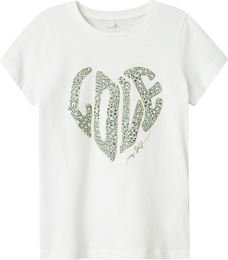 T-skjorte - NkfHillip - Bright White - - 6 år (116) - T-skjorte