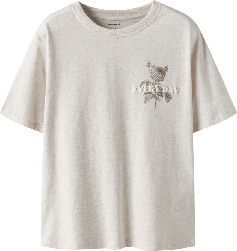 T-skjorte - NkmHadda - Peyote Melange - - 7-8 år (122-128) - T-skjorte