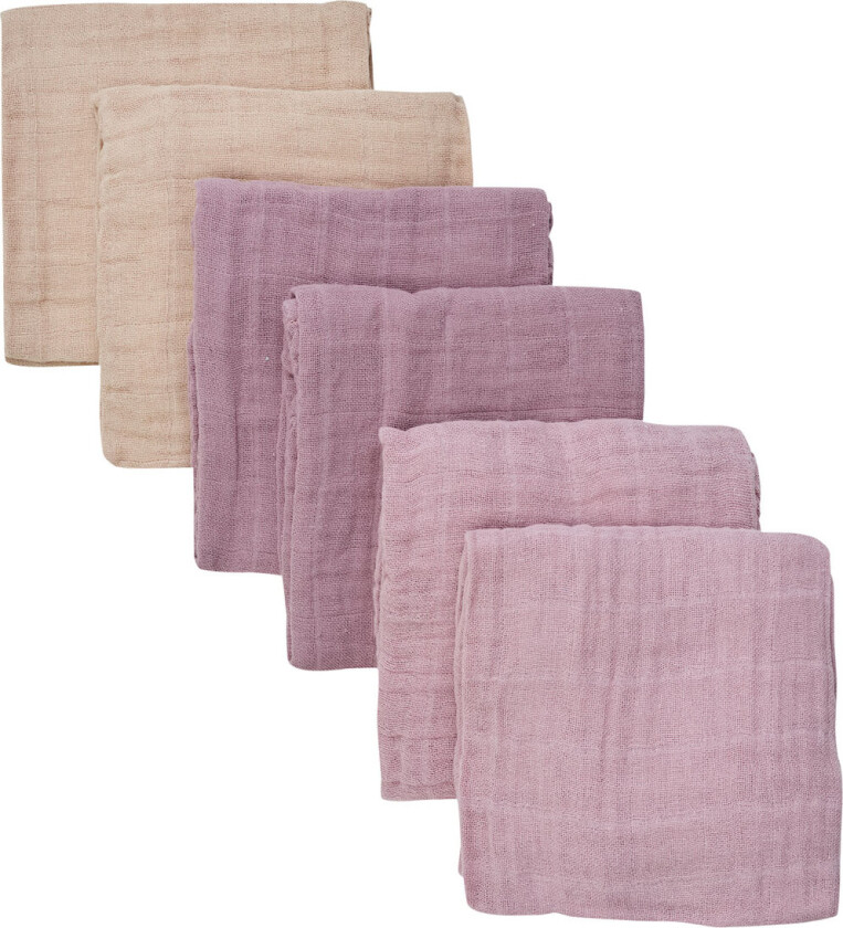 Pippi Stoffklutene - 6-pack - 65x65 cm - Quail - Pippi Baby - OneSize - Gulpeklut