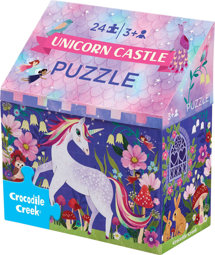 Puslespill - 24 Brikker - Unicorn Slott - - OneSize - Puslespill