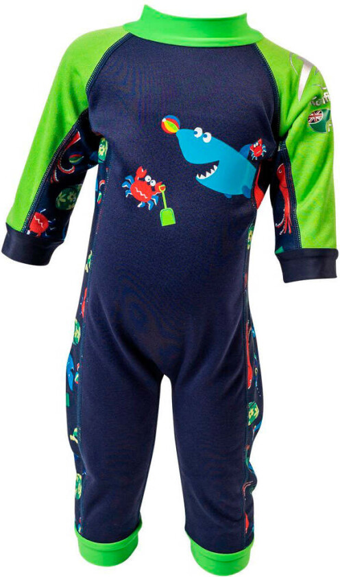 SPLASHY™ UV-drakt baby - 3-6 mnd Marine motiv