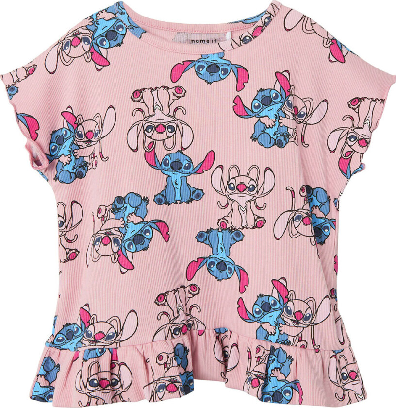 T-skjorte - NmfAsbina - Stitch - Cameo Rosa - - 3 år (98) - T-skjorte
