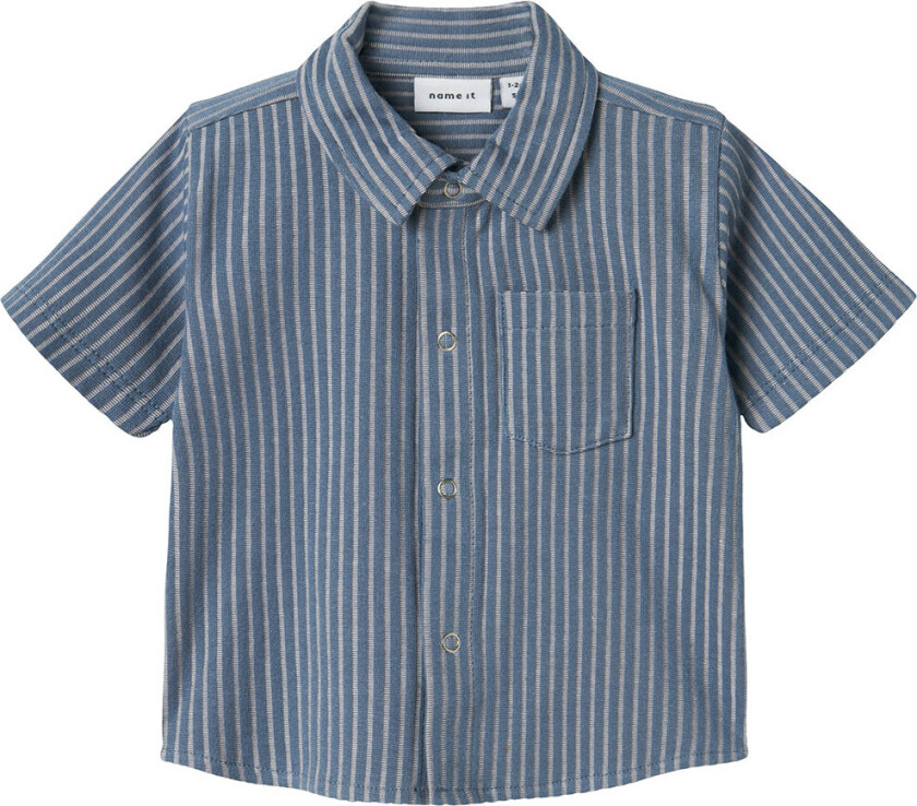 Skjorte k/e - NbmHelmar - Blue Mirage - - 56 - Skjorte K/E