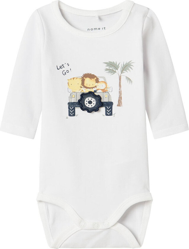 Body I/e - NbmHollow - Bright White m. Trykk - - 56 - Langermet Body