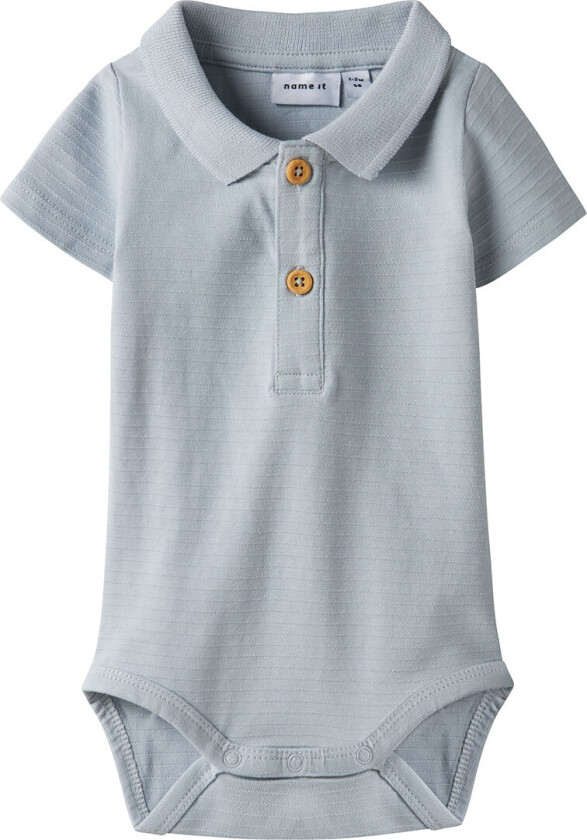 Body k/e - NbmHofman - Polo - Pearl Blue - - 62 - Kortermet body
