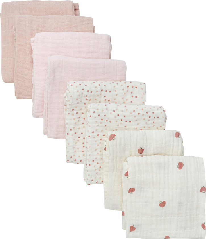 Bilde av Pippi Stoffklutene - 8-pack - 65x65 cm - Rose Dust - Pippi Baby - OneSize - Gulpeklut