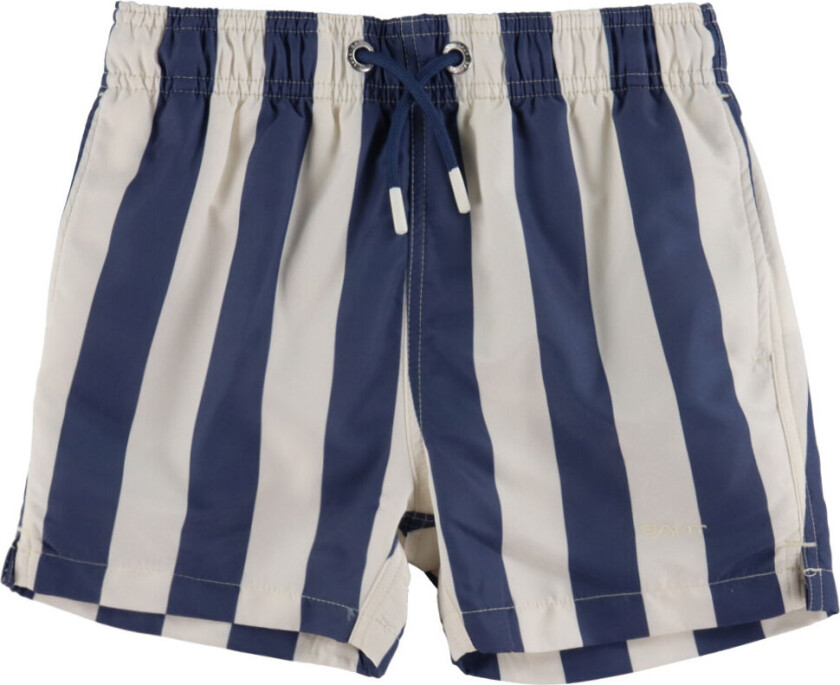 Badeshorts - Dusty Navy m. Striper - - 2 år (92) - Badetøy