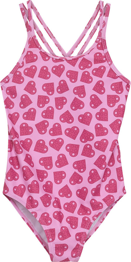 Badedrakt - LwAva 300 - Rosa m. Trykk - - 4 år (104) - Badetøy