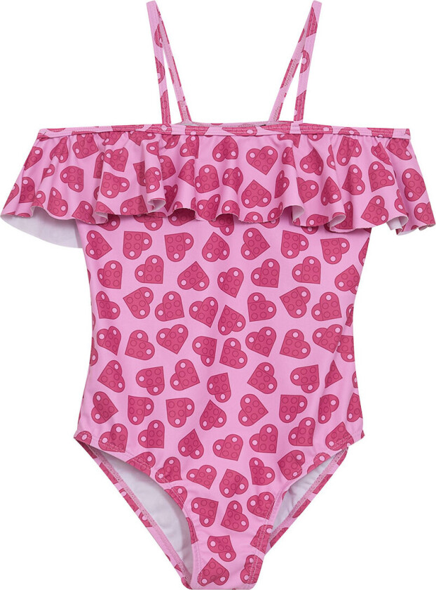 Badedrakt - LwAva 301 - Rosa m. Trykk - - 4 år (104) - Badetøy