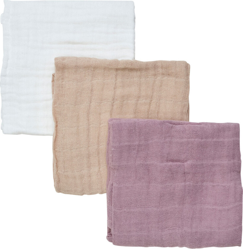 Pippi Stoffklutene - 3-pack - 65x65 cm - Quail - Pippi Baby - OneSize - Gulpeklut