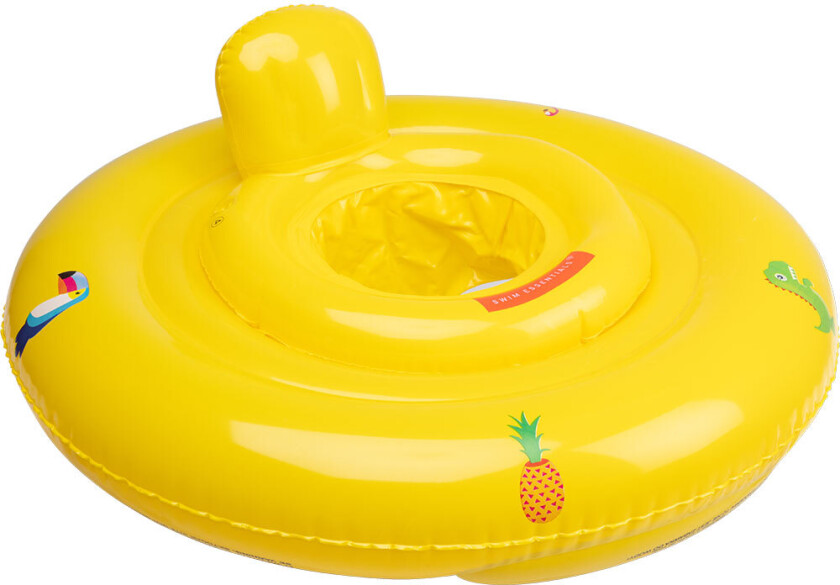 Babybadering - 69x25 cm - Happy Yellow - - 0-1 år (50-80) - Badering