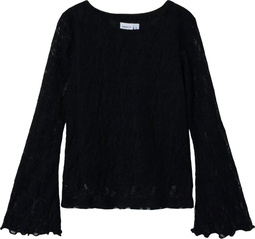 Genser - NkfTepine - Svart m. Blonder - - 6 år (116) - Genser