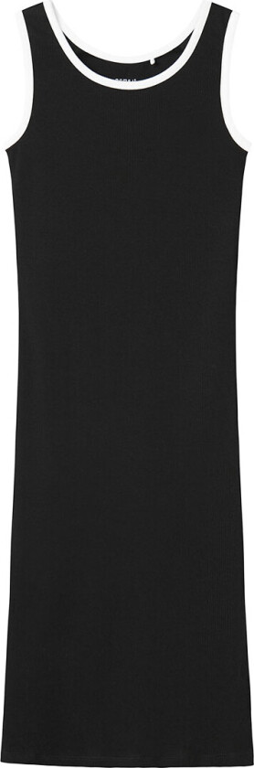 Kjole - Rib - NkfJally - Svart - - 8 år (128) - Kjole