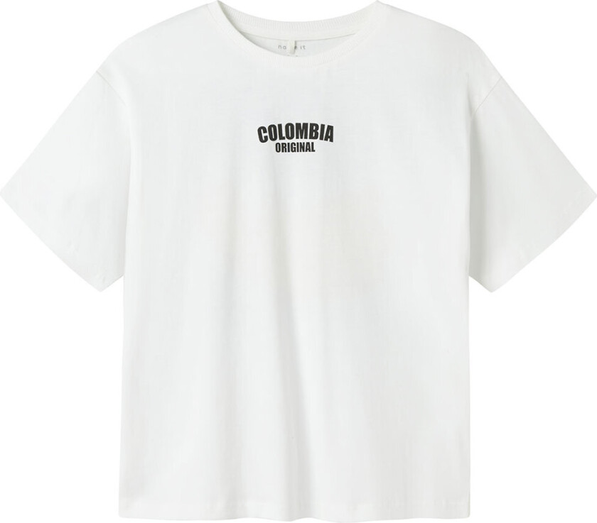 T-skjorte - NkmJacob - Bright White/Melkeaktig Blue - - 9-10 år (134-140) - T-skjorte