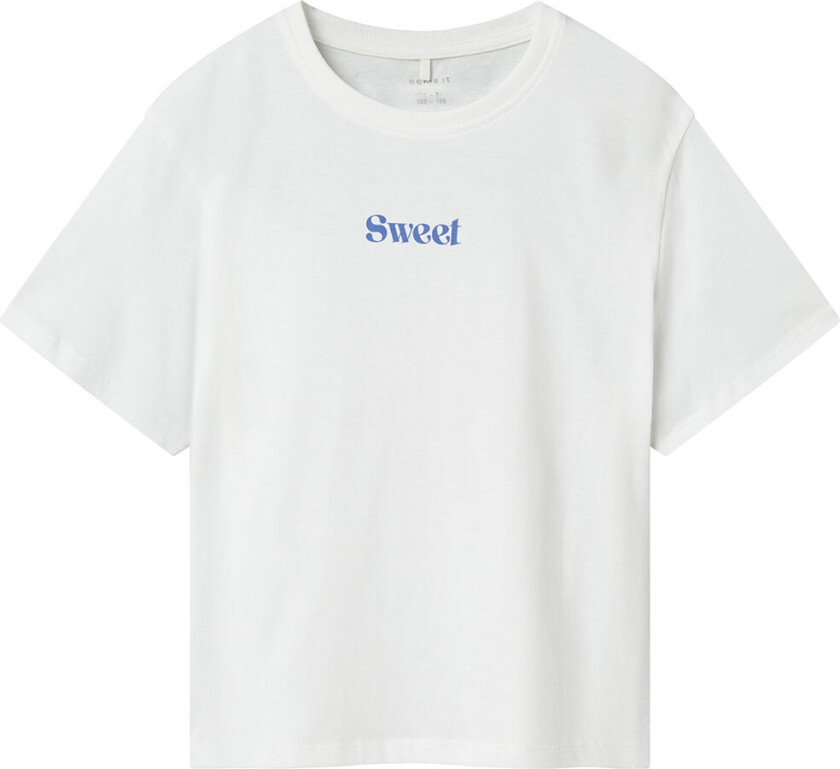 T-skjorte - NkfJessa - Bright White m. Trykk - - 6 år (116) - T-skjorte