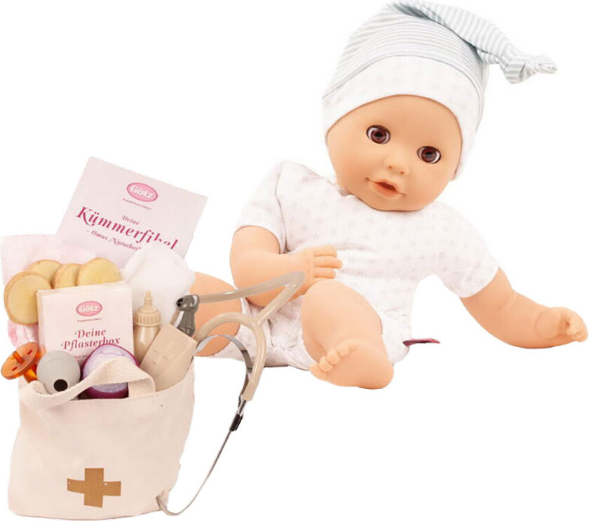 Dukke m. Tilbehør - Cosy Aquini - 33 cm - Bli en lege - - OneSize - Dukke