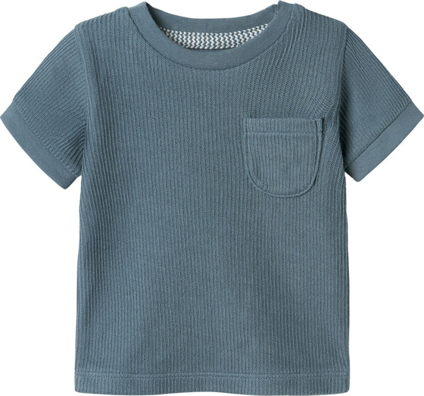 T-skjorte - Rib - NbmJush - Blue Mirage - - 68 - T-skjorte