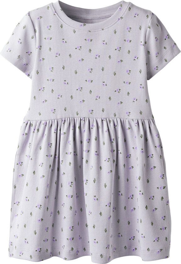 Kjole - Rib - NmfHofie - Misty Lilac - - 2 år (92) - Kjole