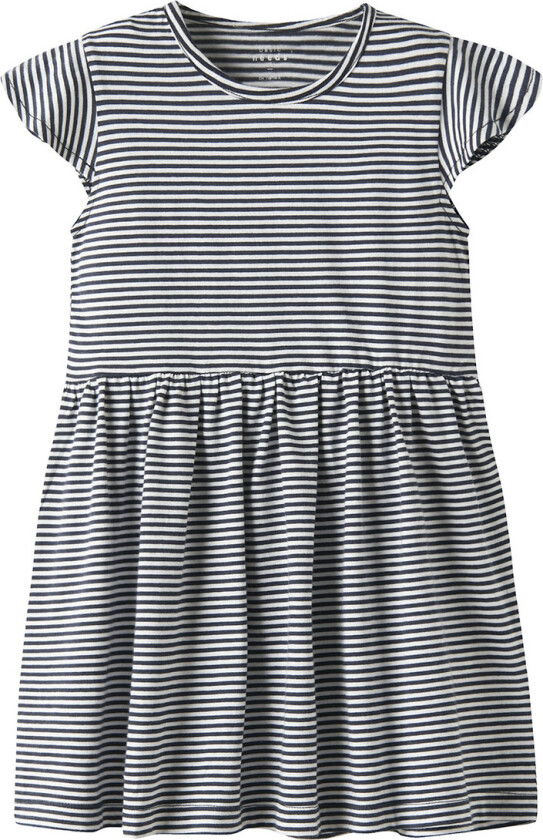 Kjole - NmfVinanna - Navy Blazer/Bright White - - 4 år (104) - Kjole