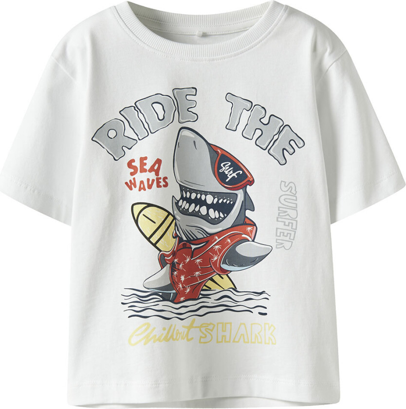 T-skjorte - NmmVanyo - Bright White/Ride - - 3 år (98) - T-skjorte