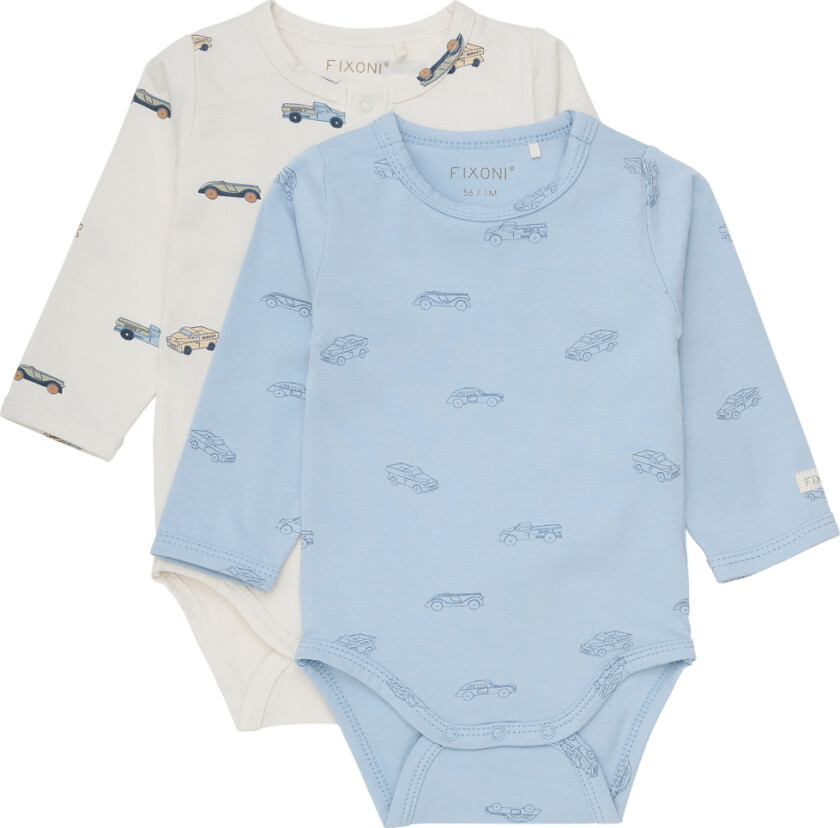 Body I/e - 2-pack - Blue Tåke - - 50 - Langermet Body