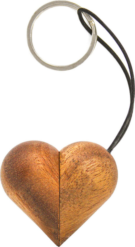 Fablewood Hjerte-Nøkkelring - 5 cm - Naturlig - FableWood - OneSize - Nøkkelring