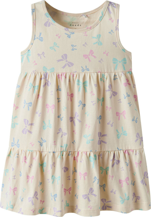 Kjole - NmfVigga - Smørkrem/Sløyfer - - 3 år (98) - Kjole