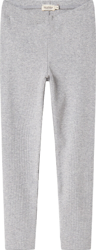Leggings - Rib - Modal - Lysegrå Melert - - 1 år (80) - Leggings