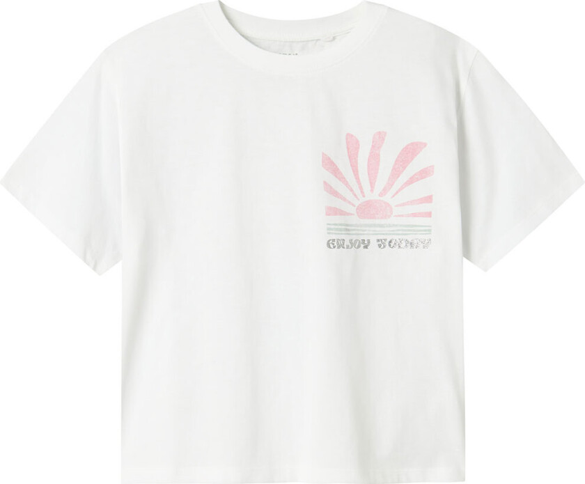 T-skjorte - NkfJely - Bright White - - 6 år (116) - T-skjorte