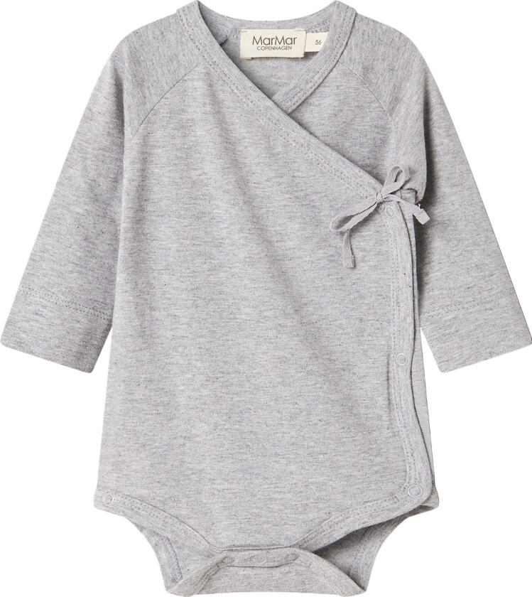 Body I/e - Belita - Nå - Lysegrå Melert - - 68 - Langermet Body