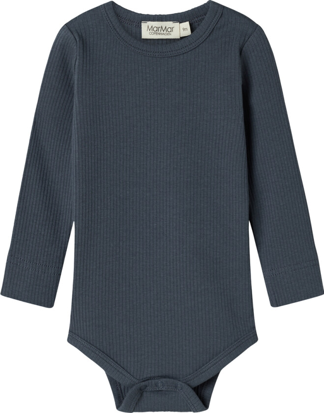 Body I/e - Rib - Modal - Nr. - Blå - - 3 år (98) - Langermet Body