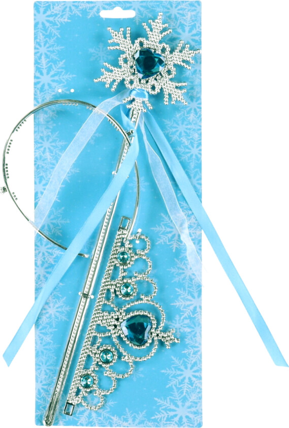 Kostymer - Tryllestav/Tiara - Snøfnugg Blå - - OneSize - Kostymer
