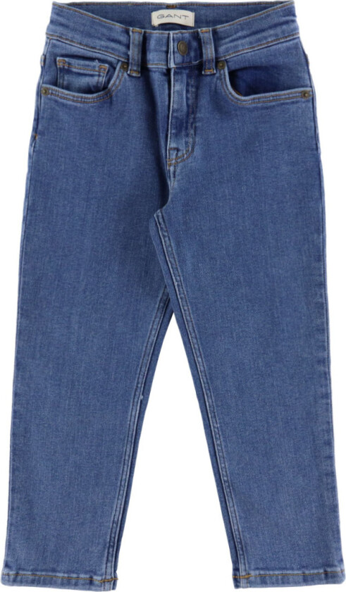 Jeans - Denim - Slim Jeans - Mid Blue - - 5-6 år (110-116) - Jeans