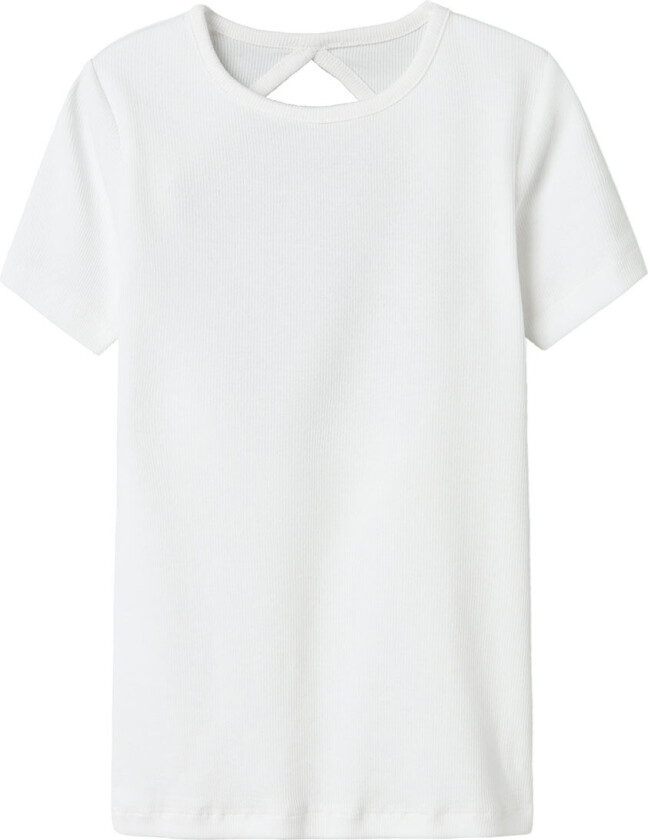 T-skjorte - Rib - NkfJalgos - Bright White - - 7-8 år (122-128) - T-skjorte