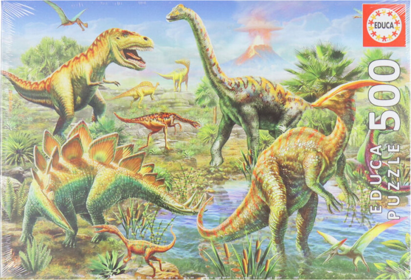 Puslespill - 500 Brikker - Jurassic Playground - - OneSize - Puslespill