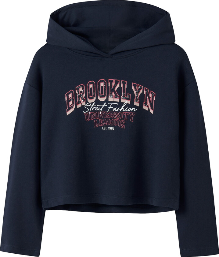 Hettegenser - NkfViala - Navy Blazer/Brooklyn gate - - 9-10 år (134-140) - Hettegenser