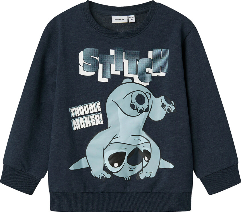 Collegegenser - NmmJasp - Stitch - Navy Blazer - - 2 år (92) - Collegegenser