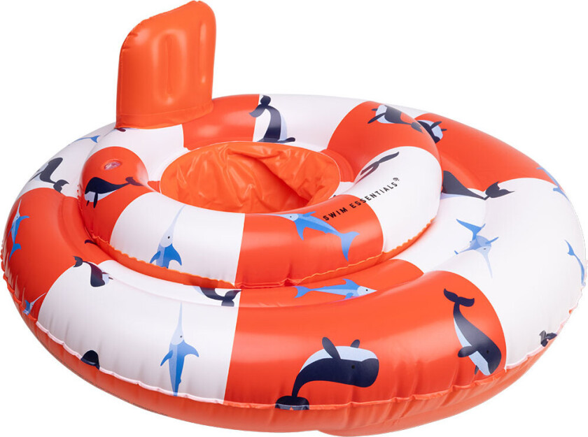 Svøm Essentials Babybadering - 69x25 cm - Whale - Swim Essentials - 0-1 år (50-80) - Badering