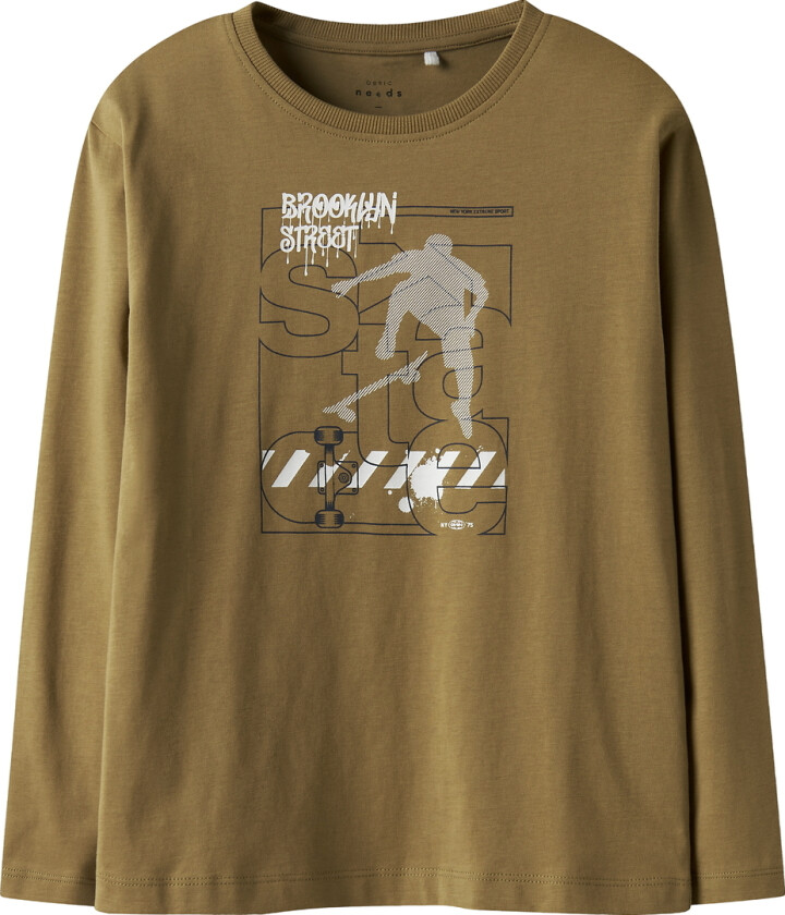 Genser - Loose - NkmVagno - Mat Gold/Gate - - 9-10 år (134-140) - Genser