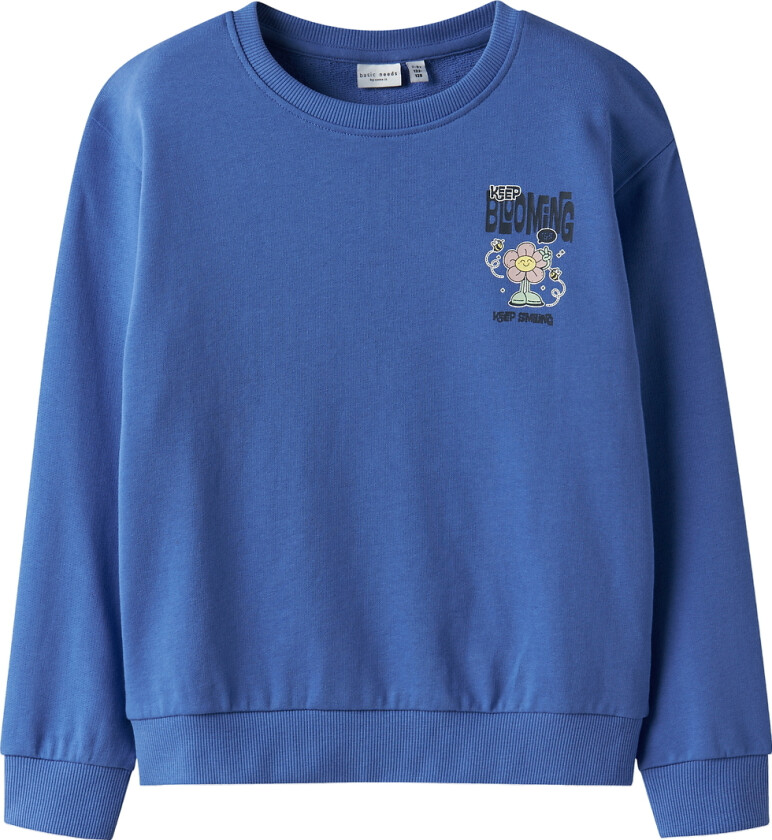 Collegegenser - NkfVasacha - Amparo Blue/Blooming - - 13-14 år (158-164) - Collegegenser