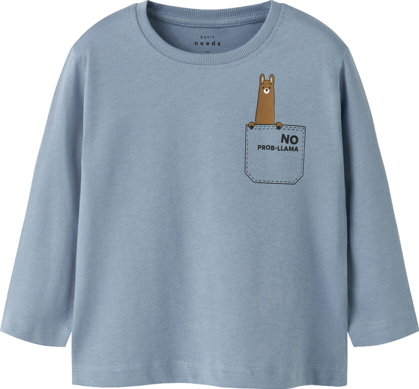 Genser - NmmVagno - Dusty Blue/Llama Pocket - - 3 år (98) - Genser