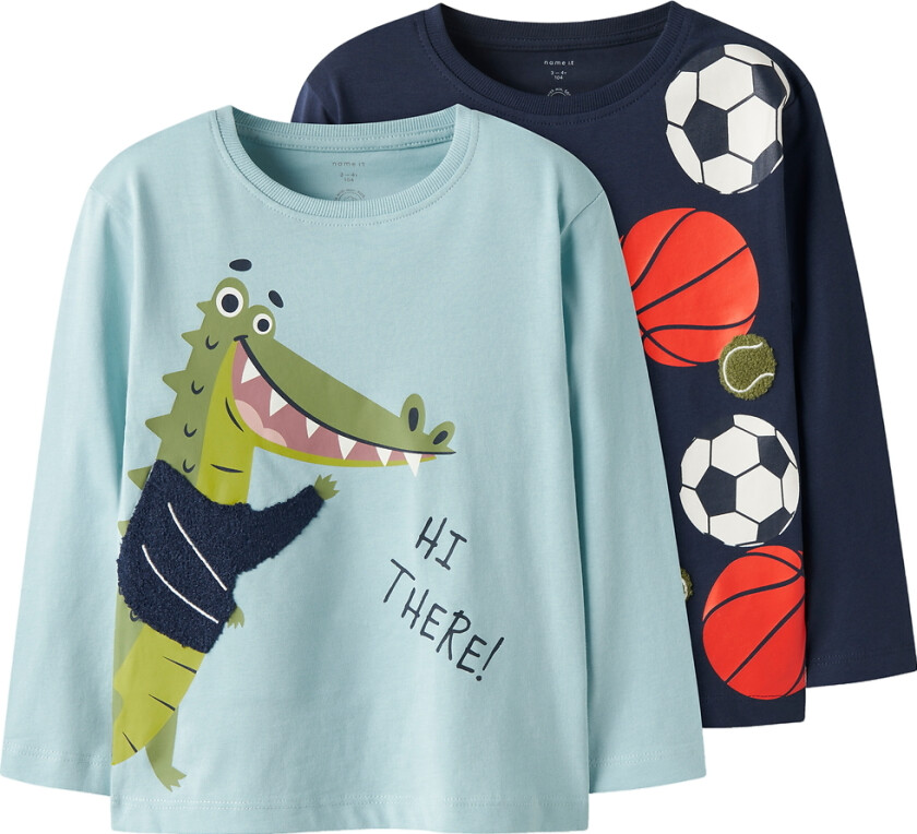 Gensere - Nmm Kingston - 2-pack - Sterling Blue - - 3 år (98) - Genser