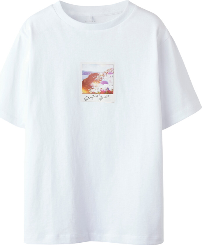 T-skjorte - NkmFfrode - Bright White - - 6 år (116) - T-skjorte