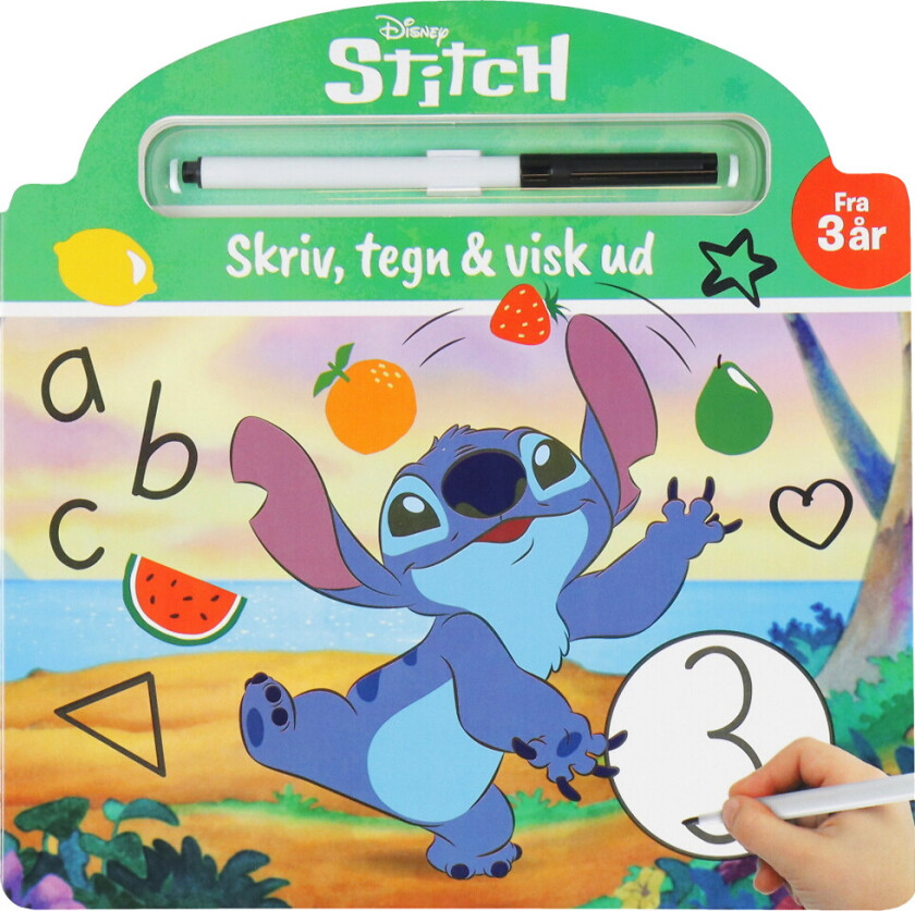 Aktivitetsbok - Disney Stitch - Skriv, Tegn og slett - - OneSize - Aktivitetsbok