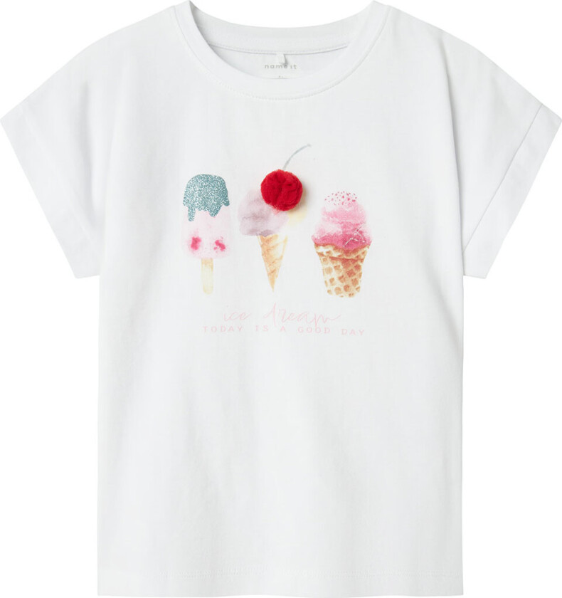 T-skjorte - NmfJosephina - Bright White - - 2 år (92) - T-skjorte