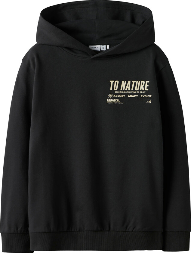 Hettegenser - NkmLaurel - Black - - 6 år (116) - Hettegenser