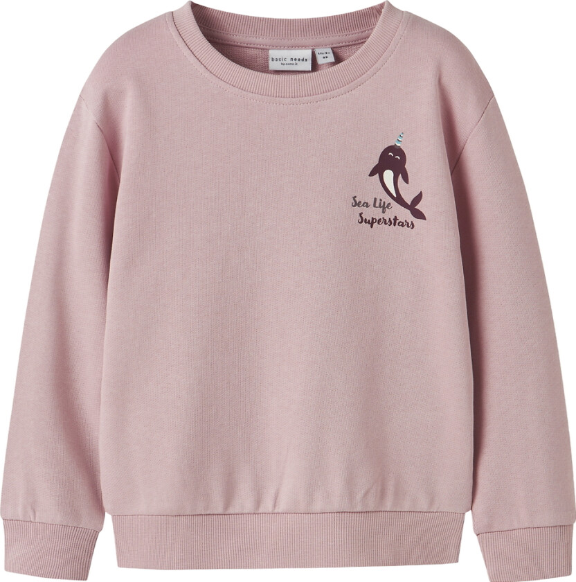 Collegegenser - NmfVasacha - Polert Lilac/Narhval - - 2 år (92) - Collegegenser