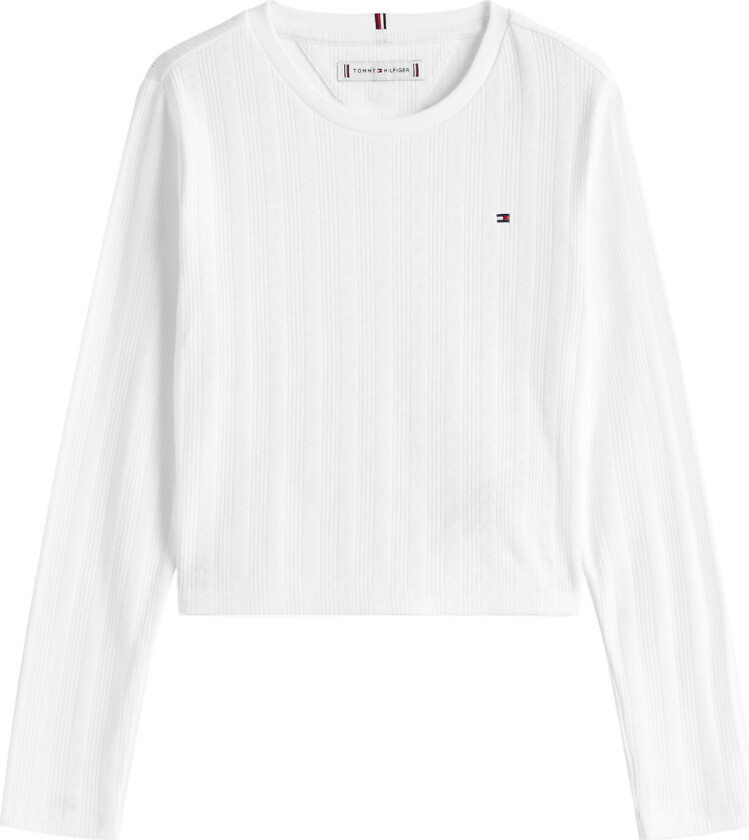 Genser - Pointelle - Hvit - - 6 år (116) - Genser