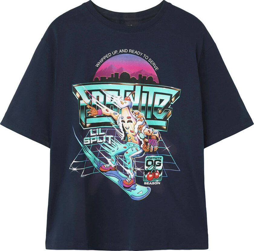 T-skjorte - NkmJavali Fortnite - Navy Blazer - - 13 år (158) - T-skjorte