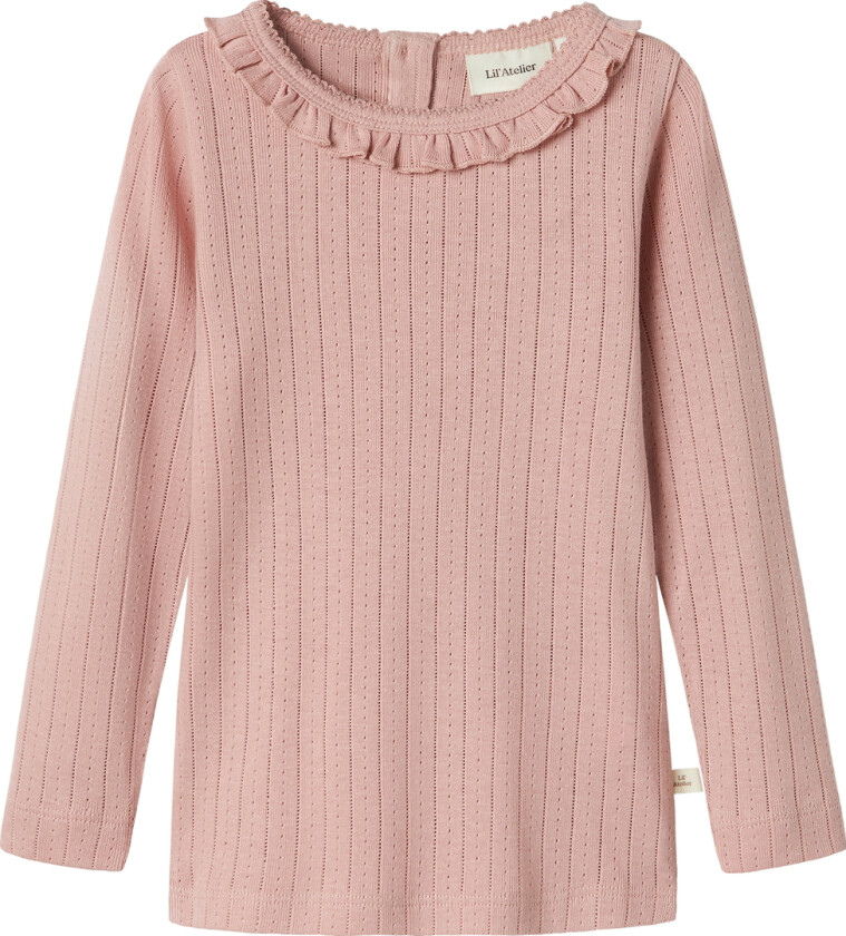 Lil' Atelier Genser - NmfRachel - Noos - Misty Rose m. Hullmønst - Lil Atelier - 4 år (104) - Genser